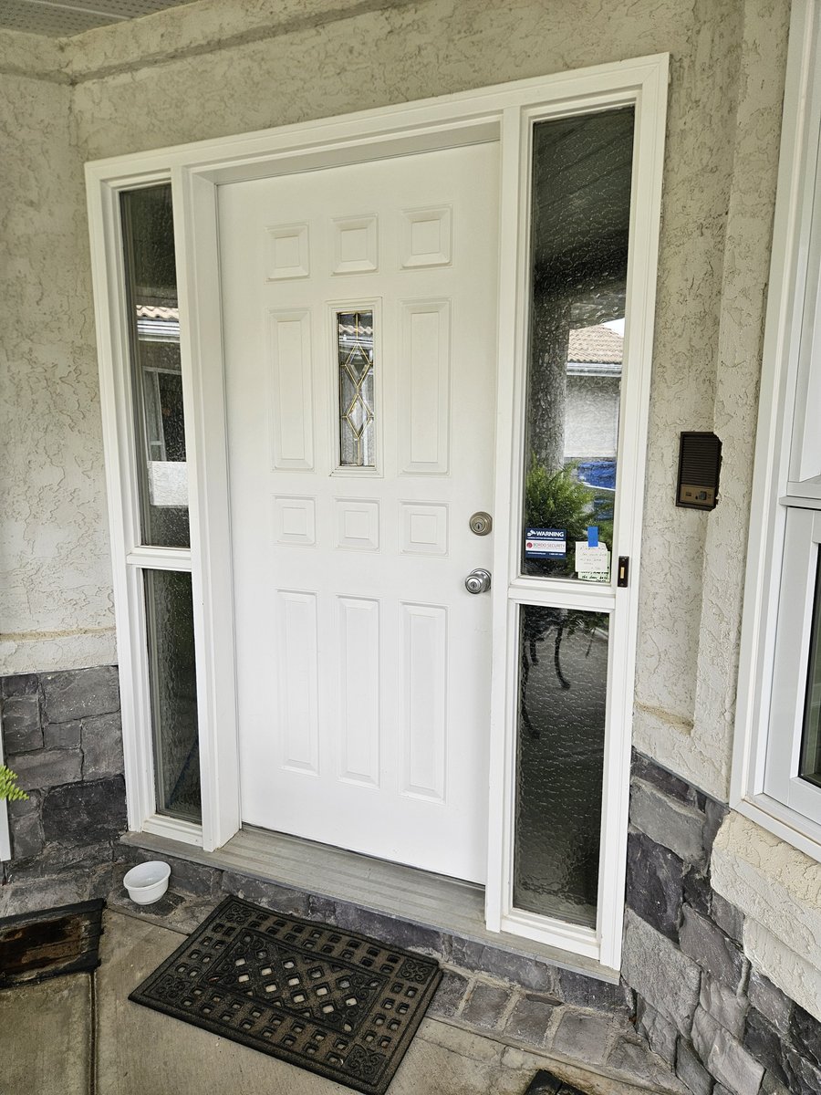 Entry door without storm door before installation
